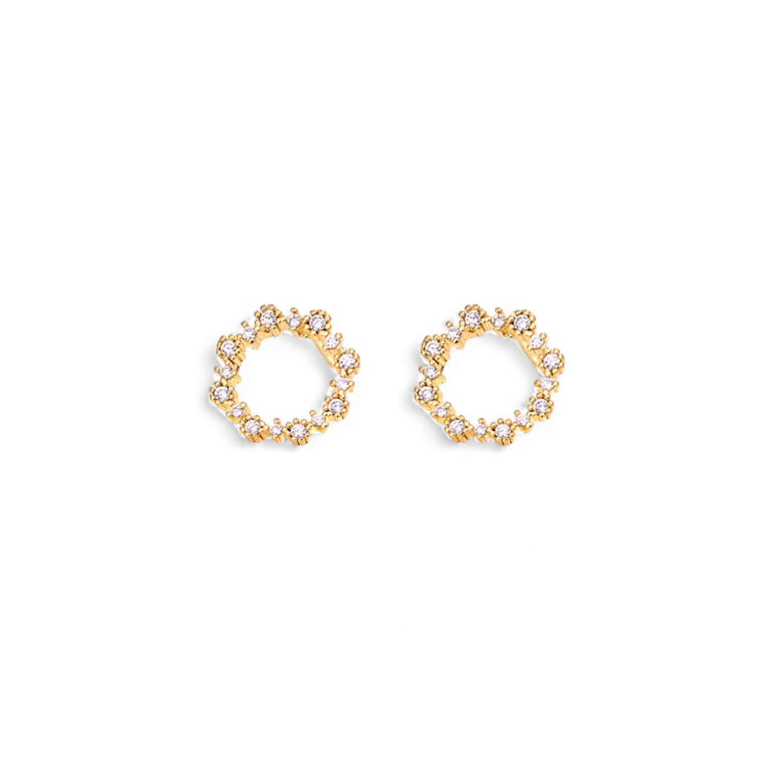 Aros Studs Redondos de Circones (2 colores)