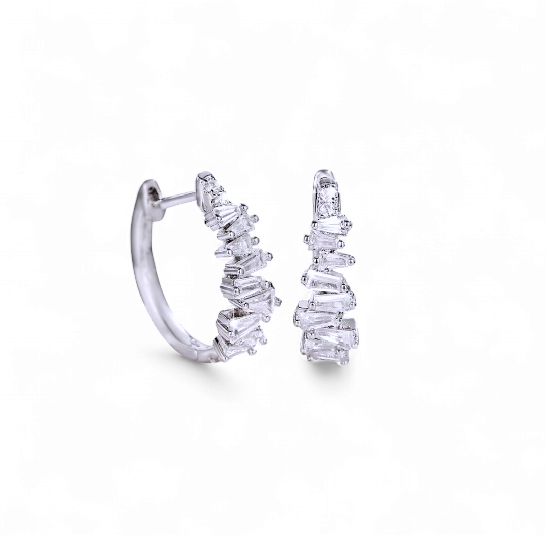 Argollas Circones Baguettes