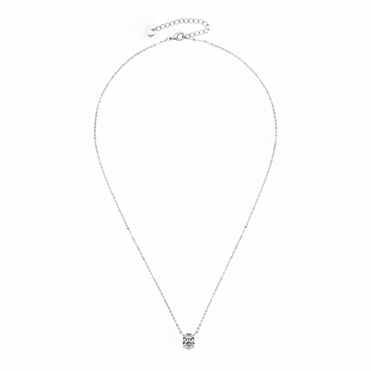 Cadena Punto de Luz Moissanita Oval - Plata 925 (A Pedido)