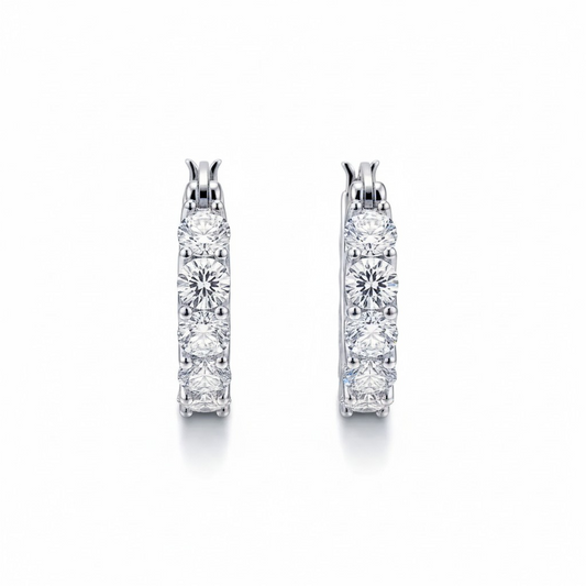 Argollas Lace Circonitas +Rodio