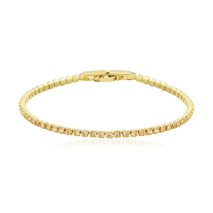 Pulsera Tennis 2mm en 9 Colores - Baño Oro