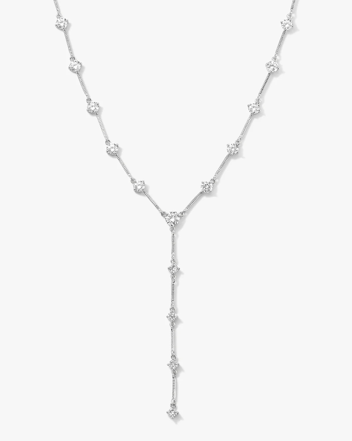 Collar Y Drop con Circonitas Brillantes *