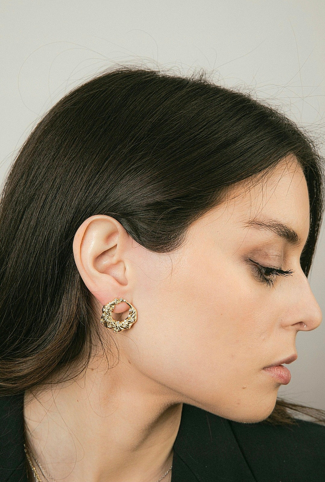 Aros Corona Circones Dorados
