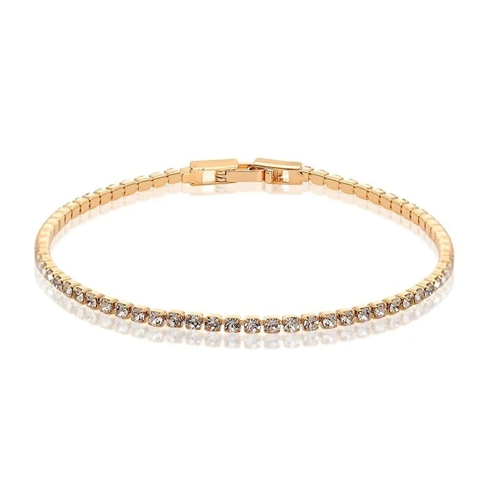 Pulsera Tennis 2mm en 9 Colores - Baño Oro