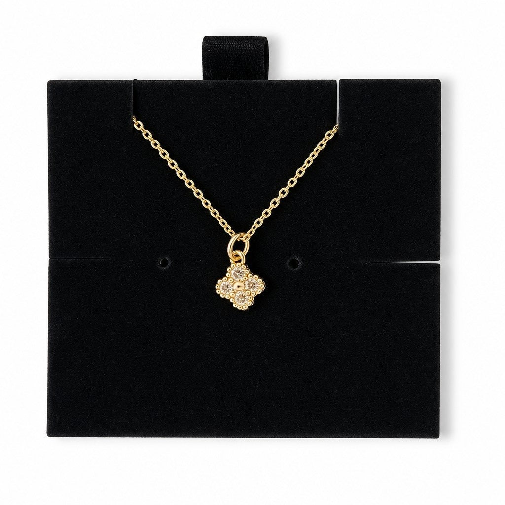 Collar Trébol Mini Circonias