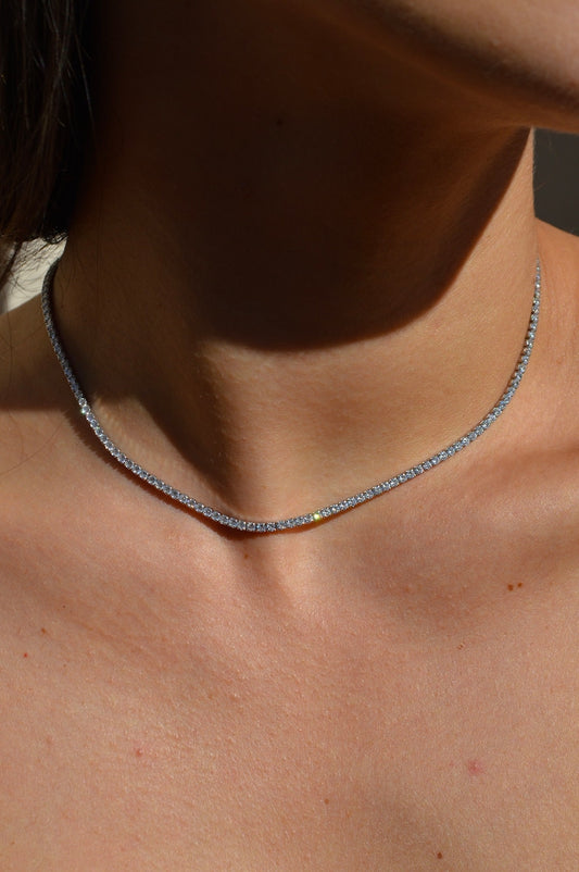 Collar Tennis de Circones 2mm - Ámbar Joyas