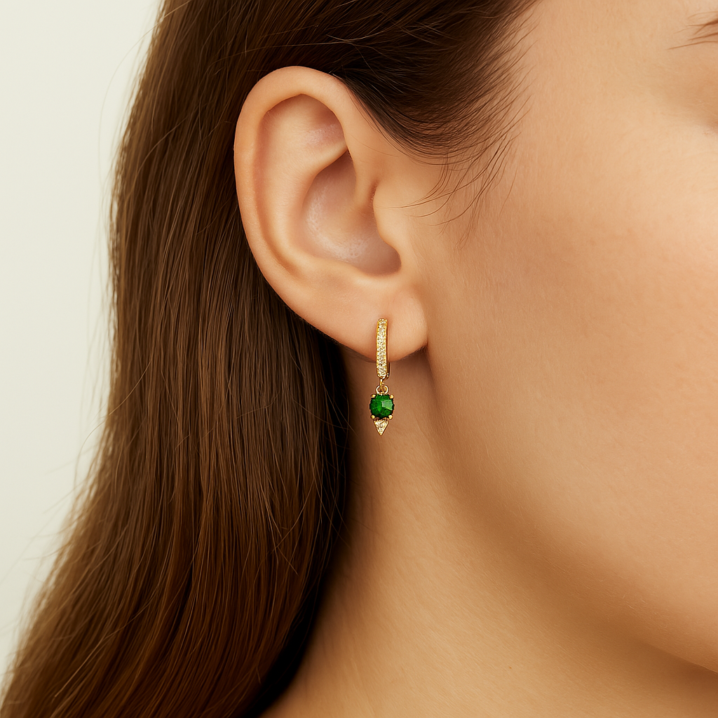 Argollas Circones Dije Verde