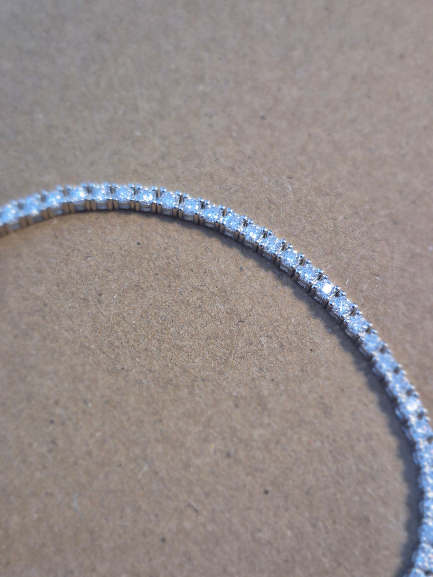 Pulsera Tennis Moissanitas Corte Brillante 2mm - Plata 925