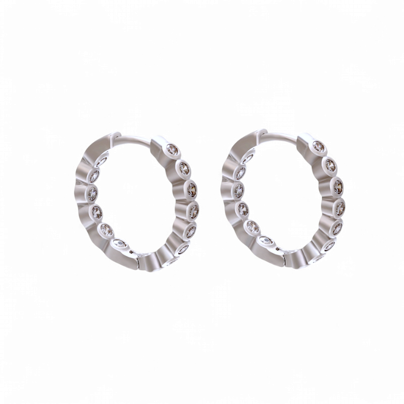 Argollas Circones Bisel Chicas (2 colores)