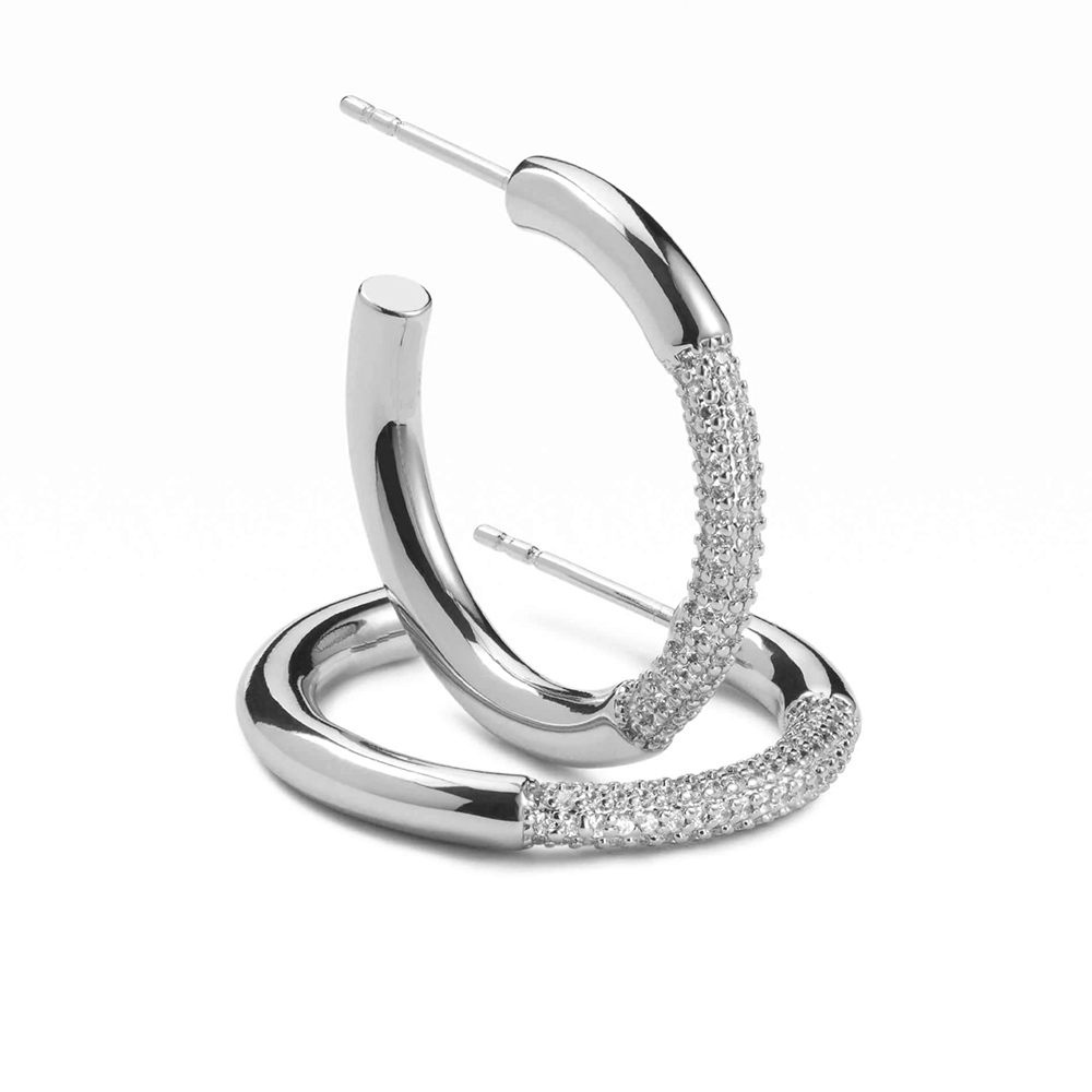 Argollas Half Circones 2.5cm