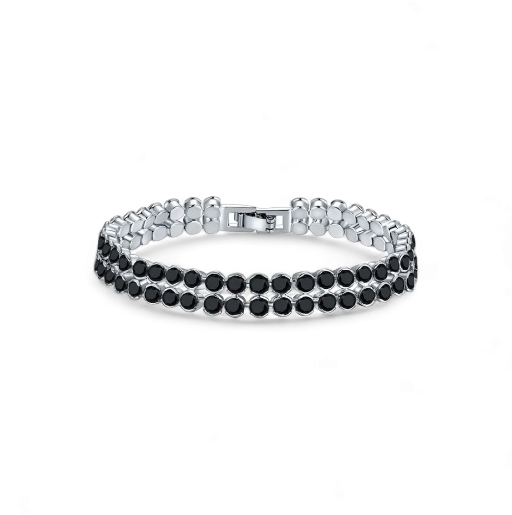 Pulsera Tennis Doble Negro - Ámbar Joyas