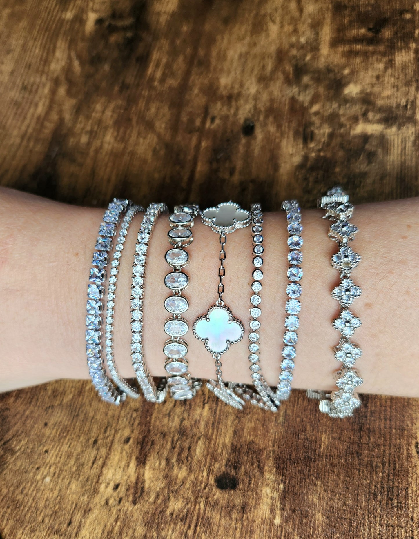 Pulsera Clover Mini Plateado - Ámbar Joyas