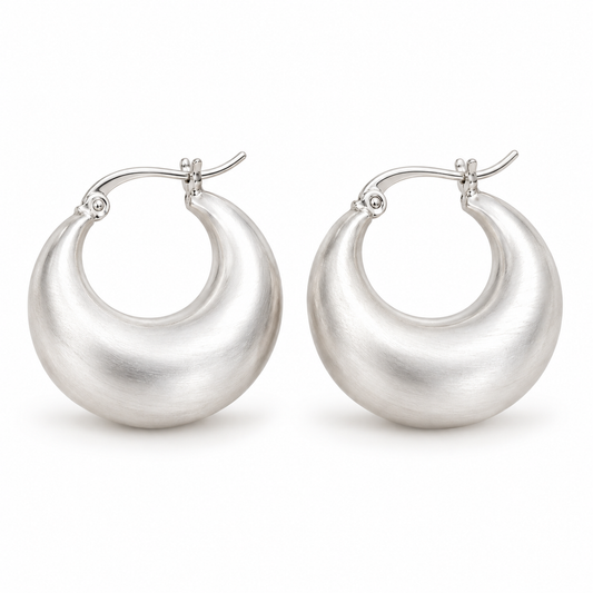 Argollas Gruesas Domo – Baño de Plata