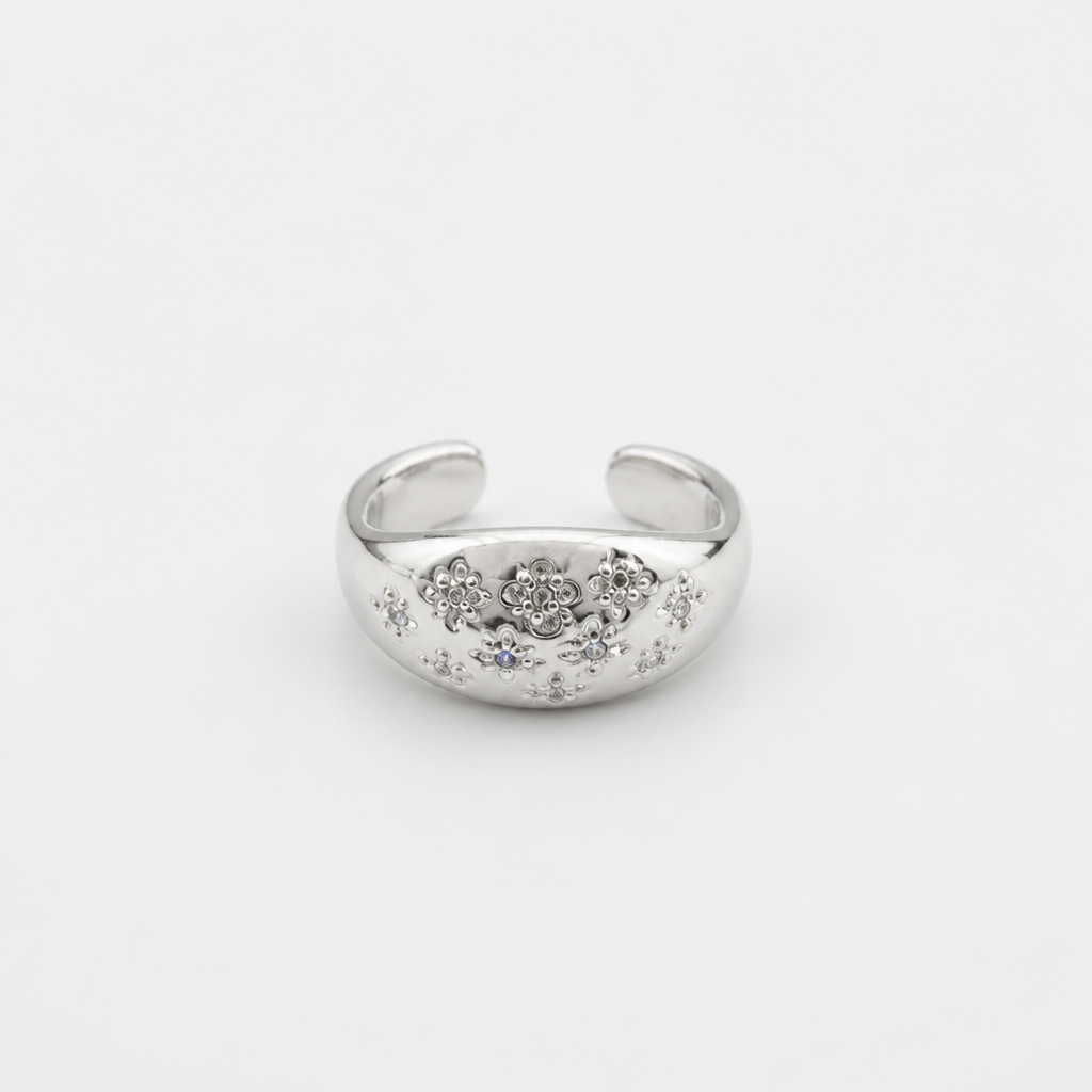 Anillo Ajustable Domo Celestial · Baño de Plata