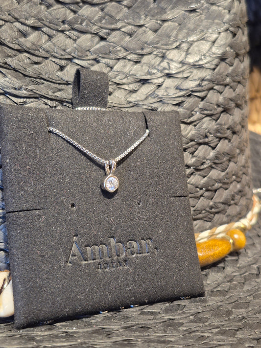 Cadena Ajustable Punto de Luz Irregular en Rodio