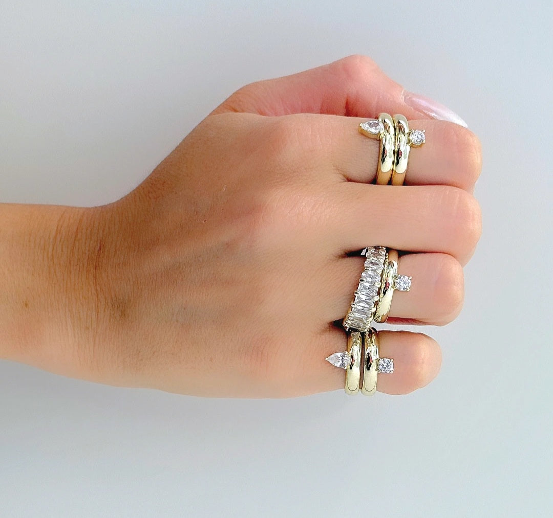 Anillo Gota Minimal - Baňo Oro 18k