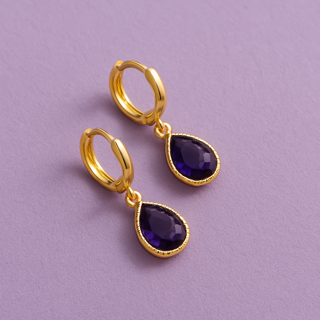 Argollas Gota Morado