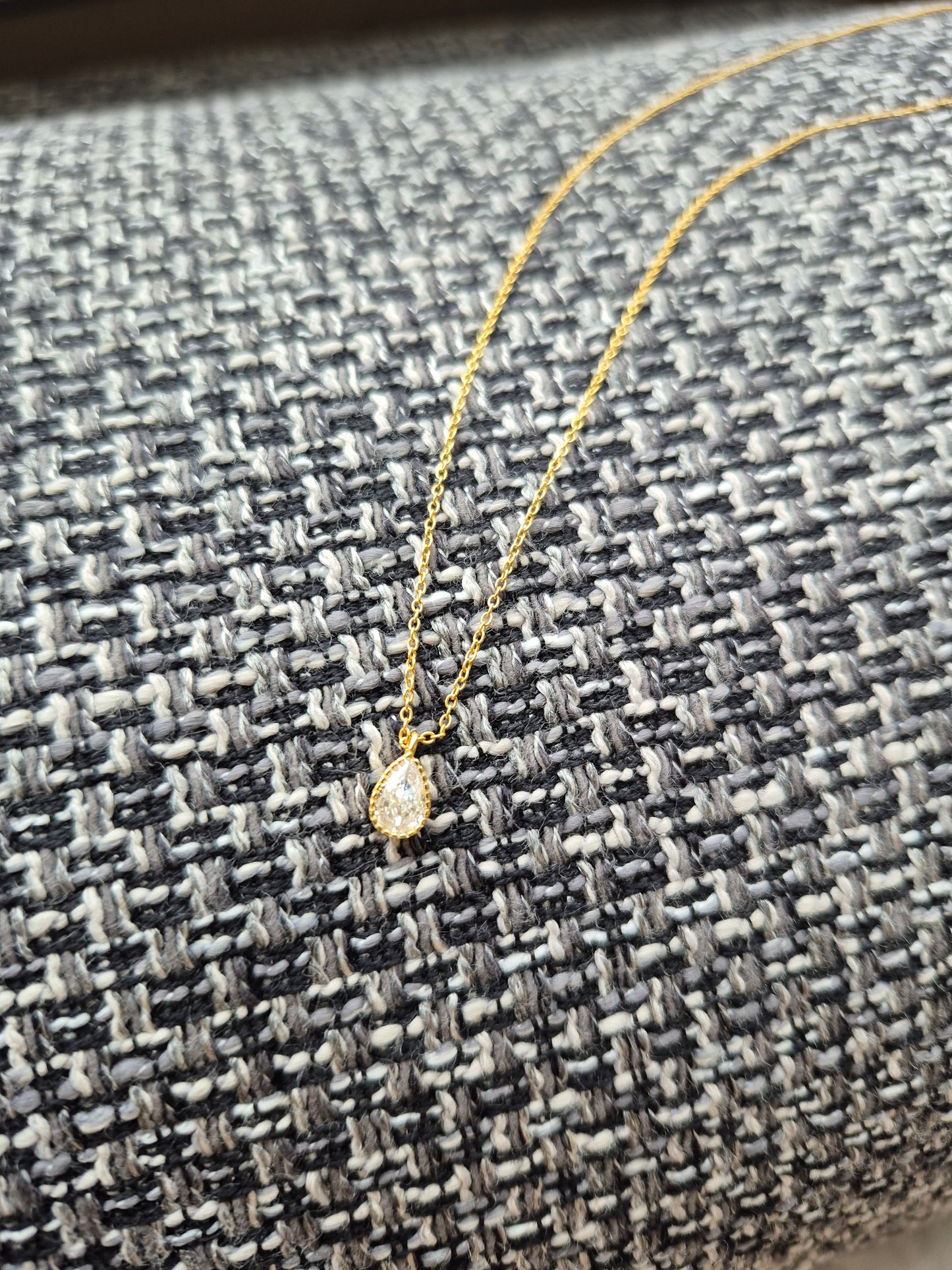 Cadens Gota Circonia Plata 925 - Oro 18k