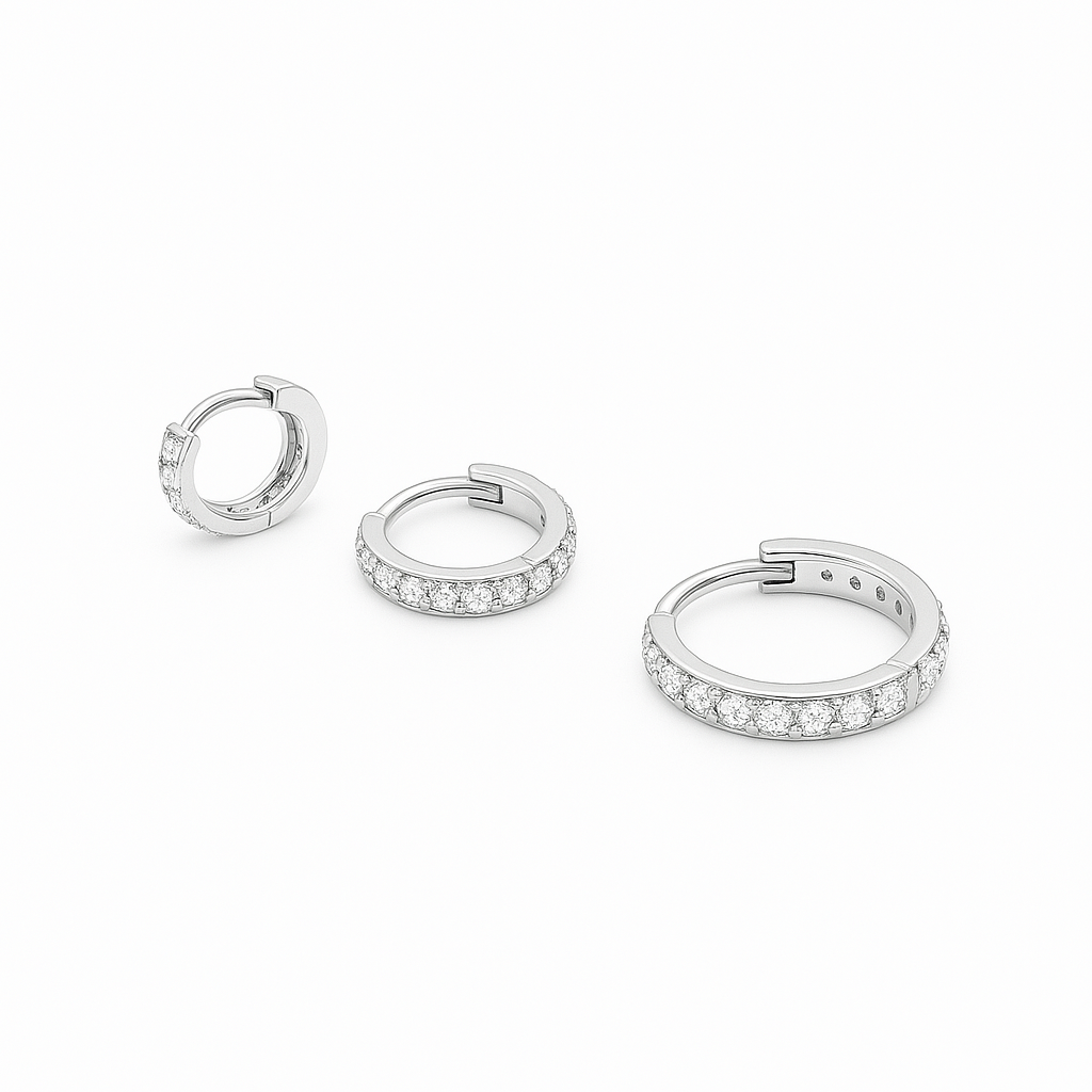 Pack 3 Argollas Huggies de Circones - Rodio