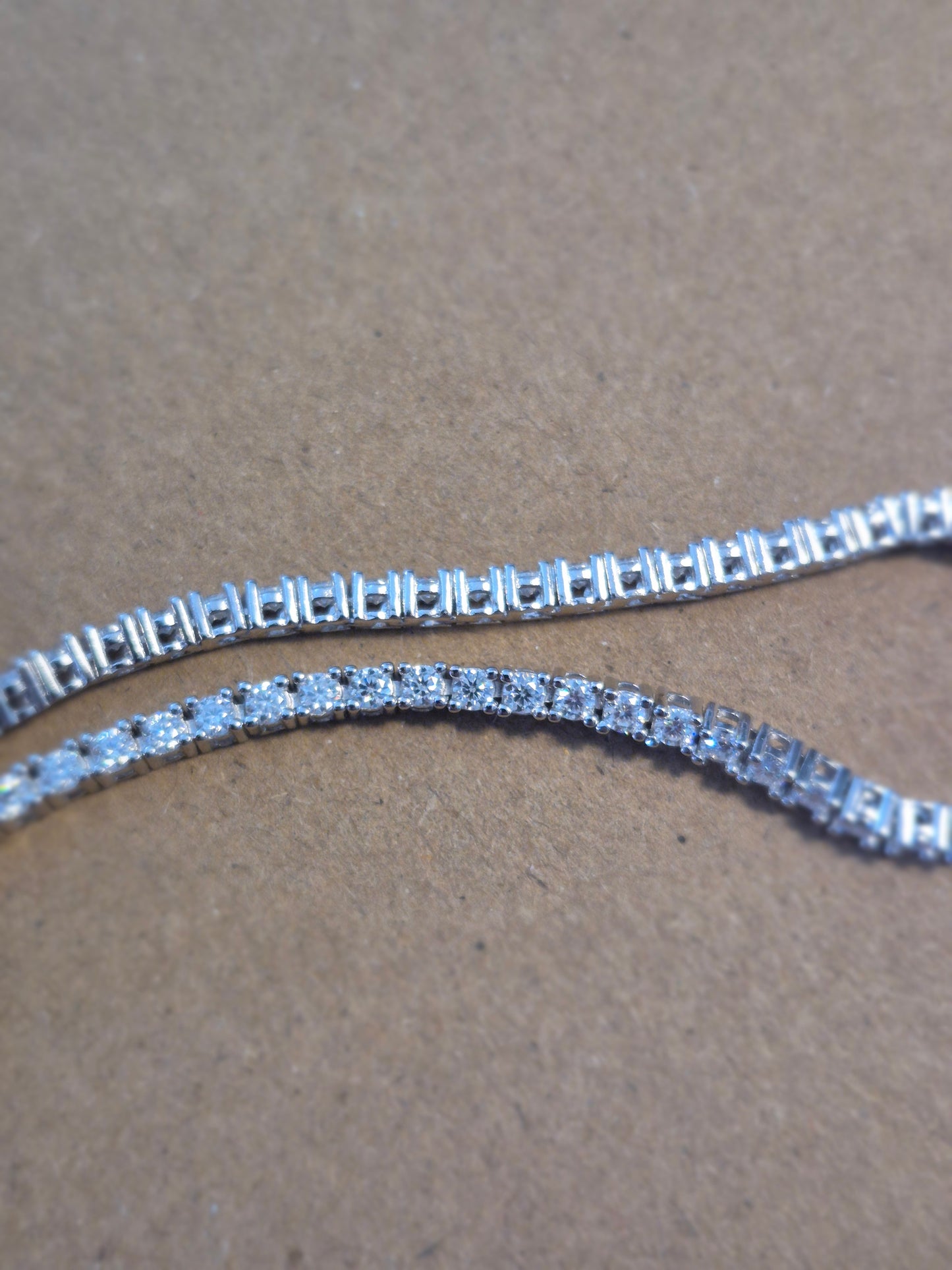 Pulsera Tennis Moissanitas Corte Brillante 2mm - Plata 925