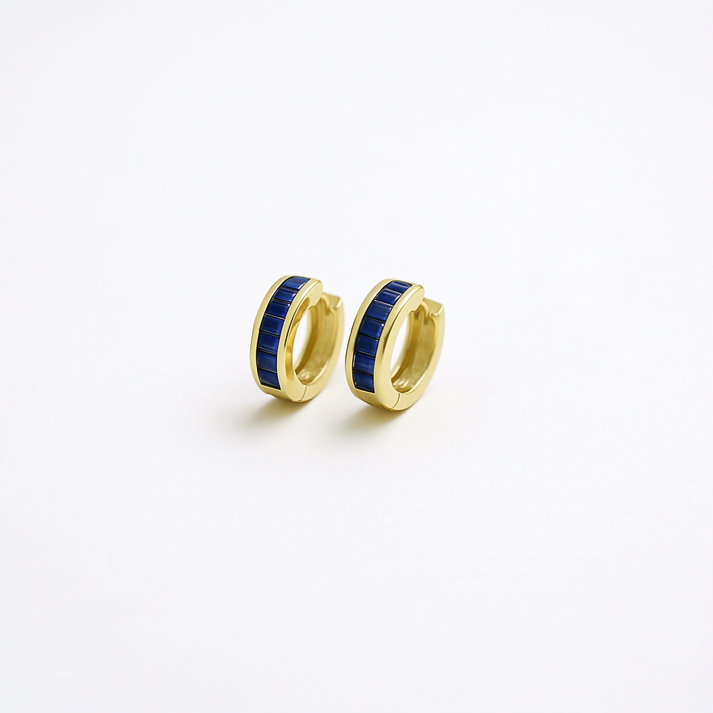 Argollas Mini Azules