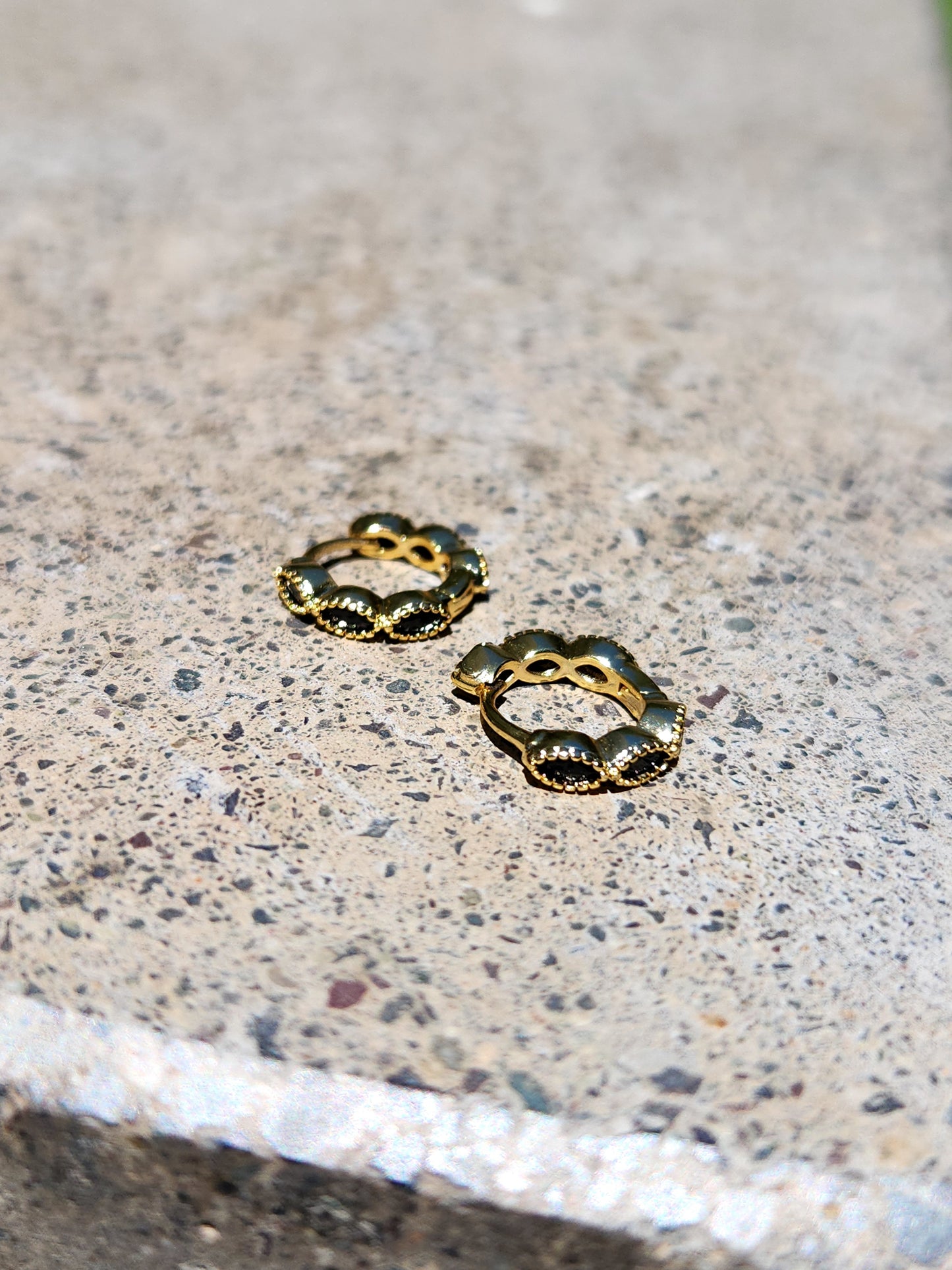 Argollas Marquise Negro