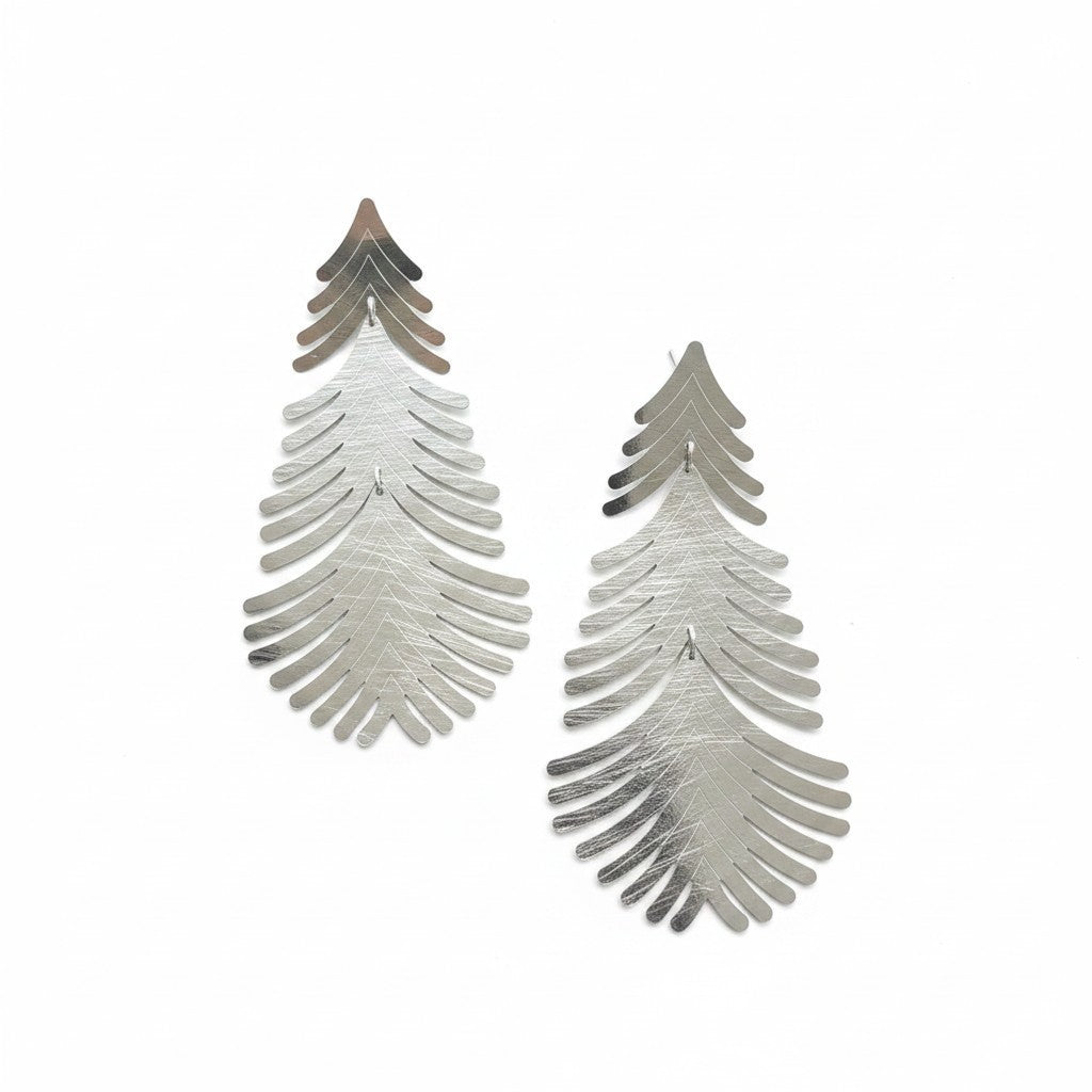 Aros Plumas Calada – Baño de Plata
