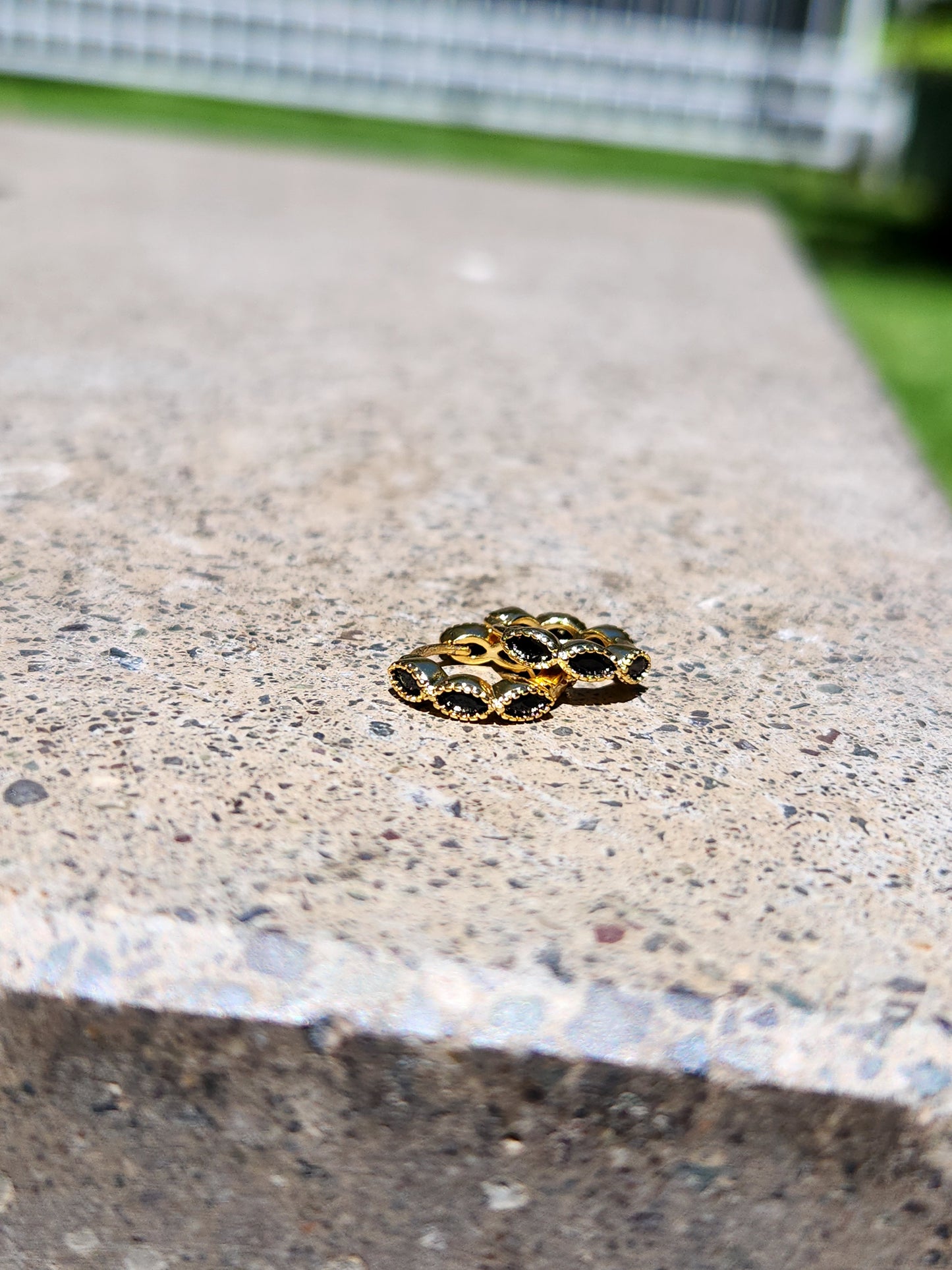 Argollas Marquise Negro