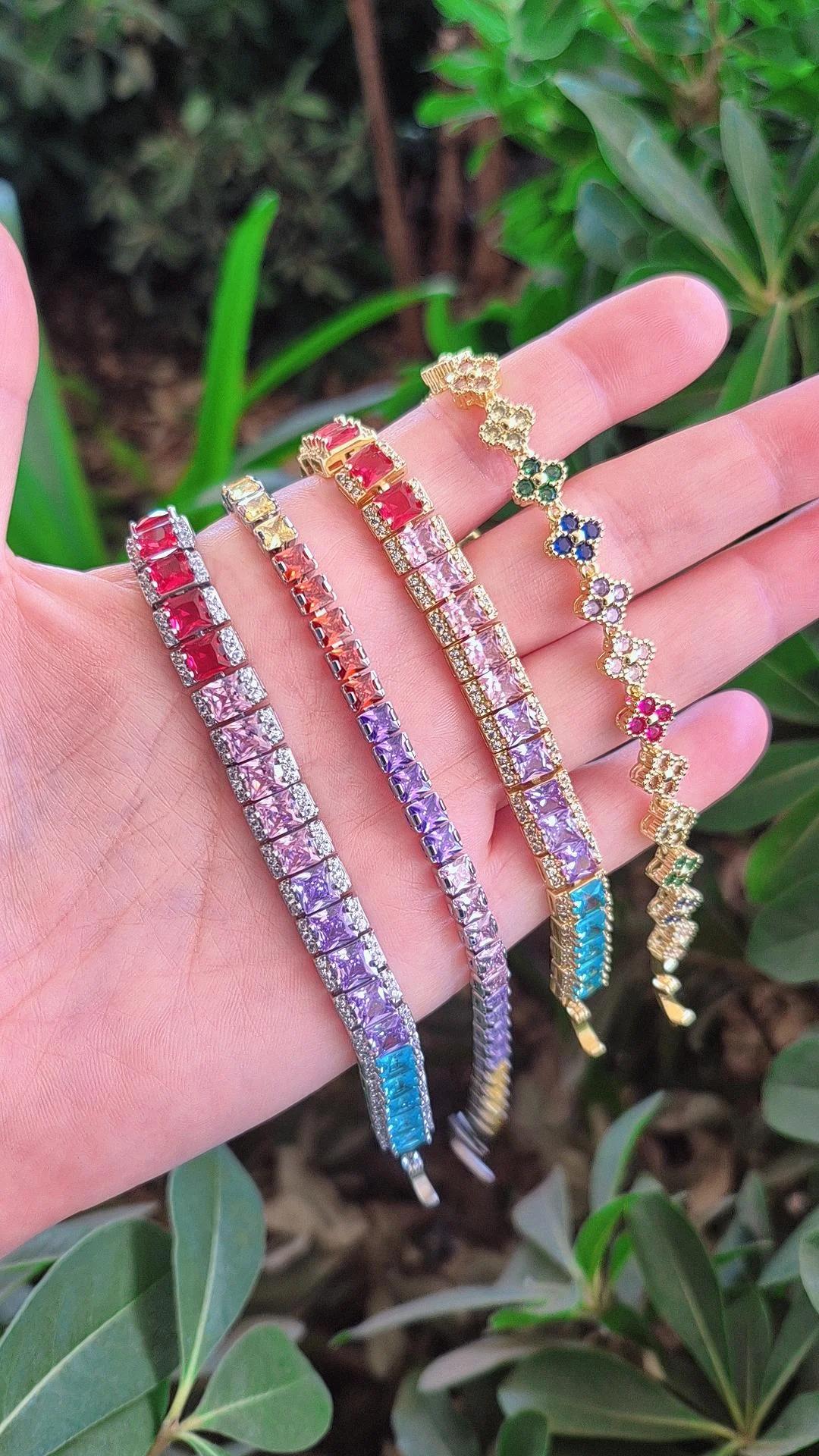 Pulsera Tennis  Rainbow Pastels