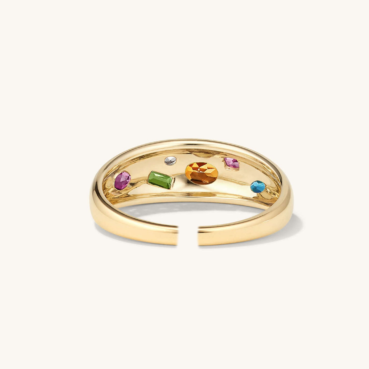 Anillo Ajustable Mix de Colores Plata 925 - Oro 18k