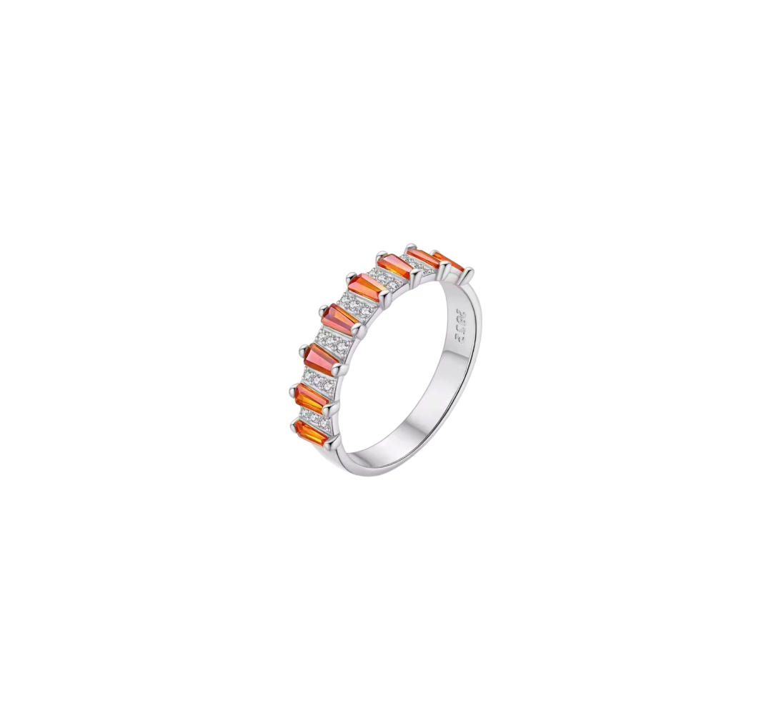 Anillo Prisma Rosado Plata
925 - Rodio