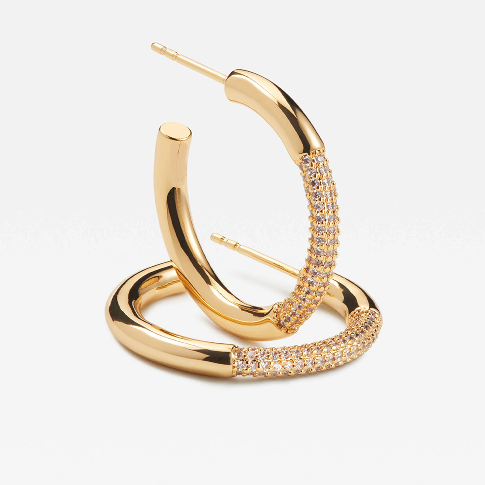 Argollas Half Circones 2.5cm