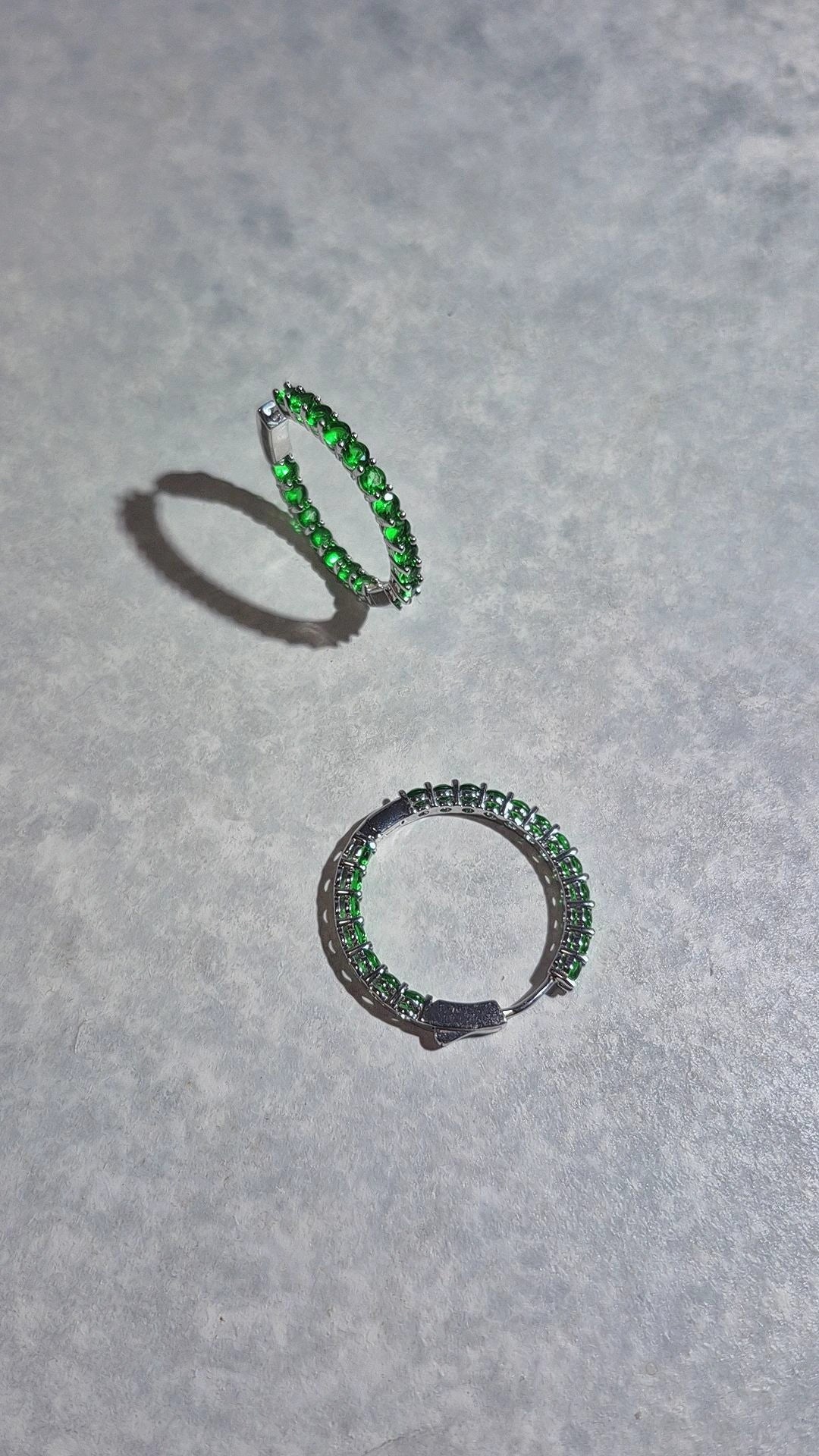 Argollas Sin Fin 3cm Verdes