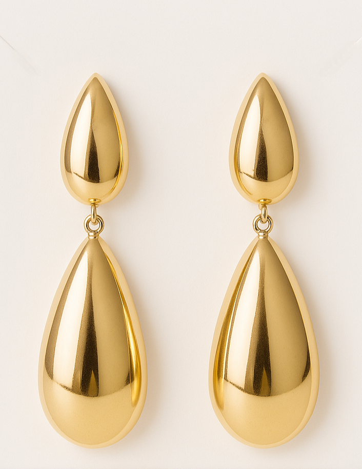 Aros Gotas Doradas