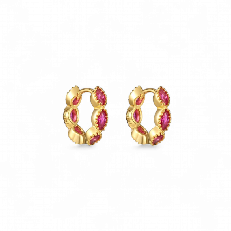 Argollas Marquise Fucsia