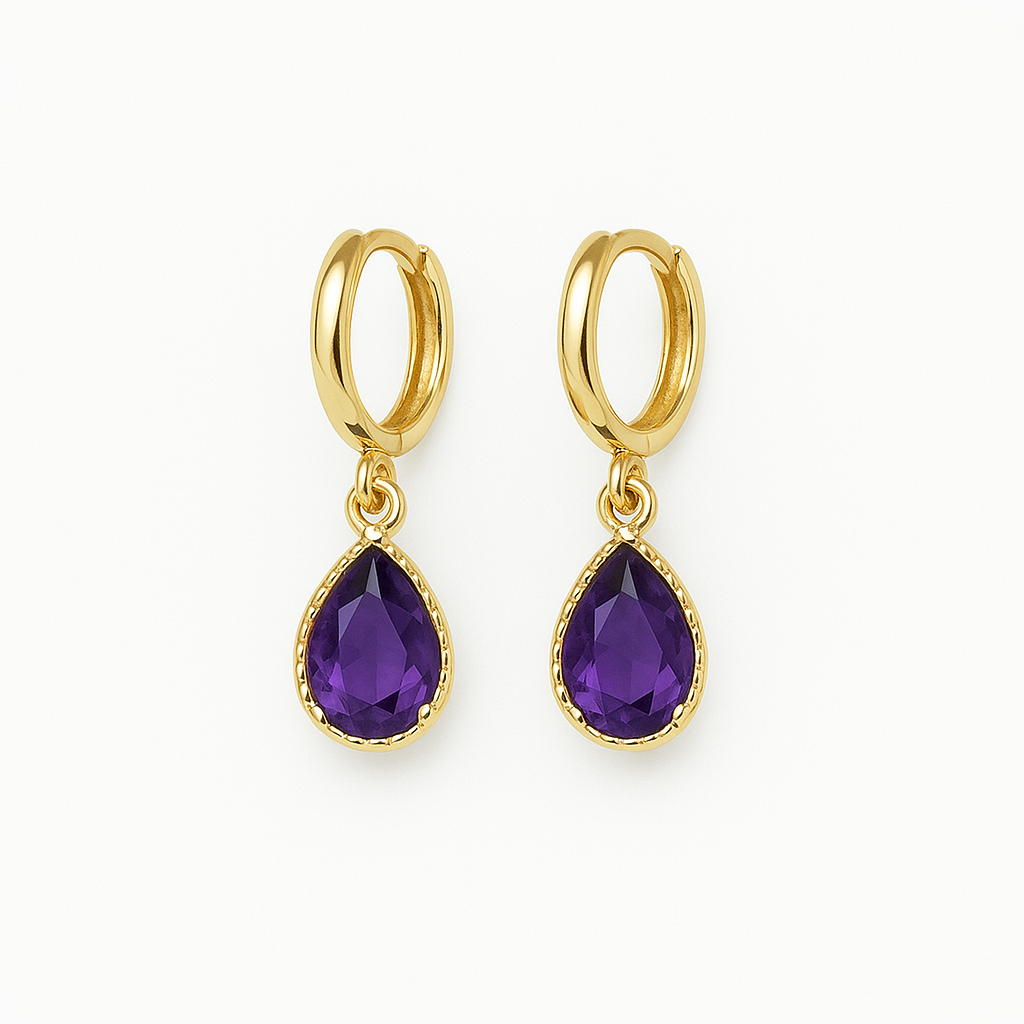 Argollas Gota Morado
