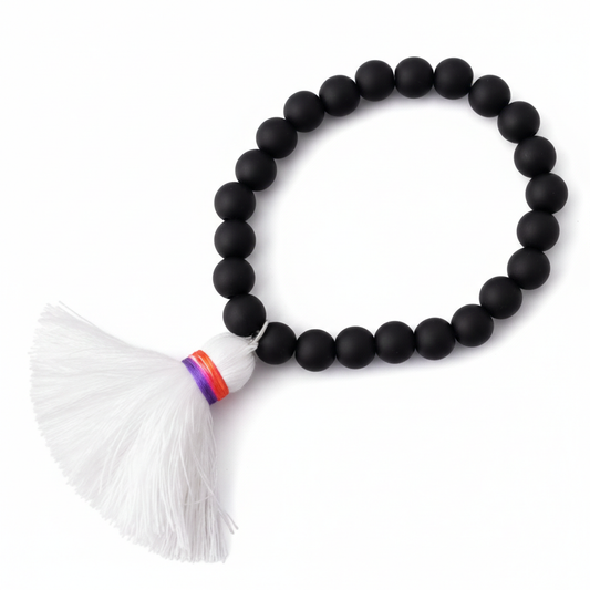 Pulsera Bolas Tassel - Negro