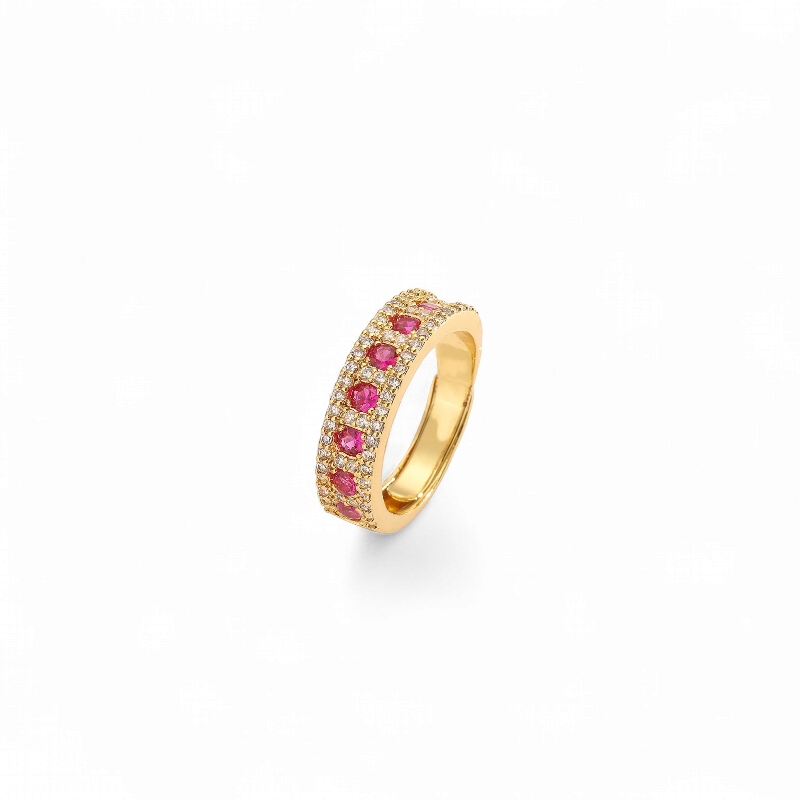 Anillo Cintillo Ajustable Fucsia