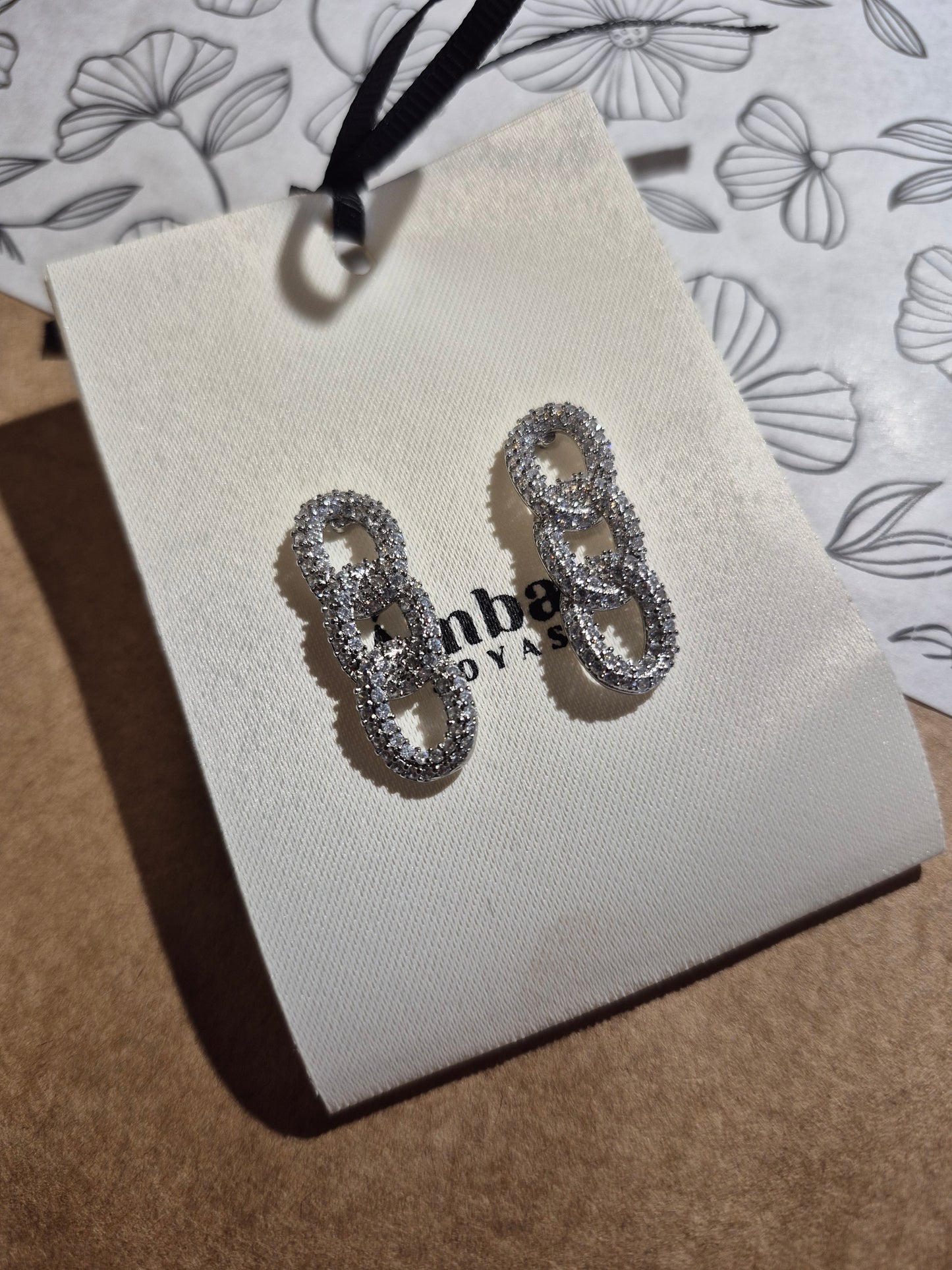 Aros Eslabones Circones - Rodio