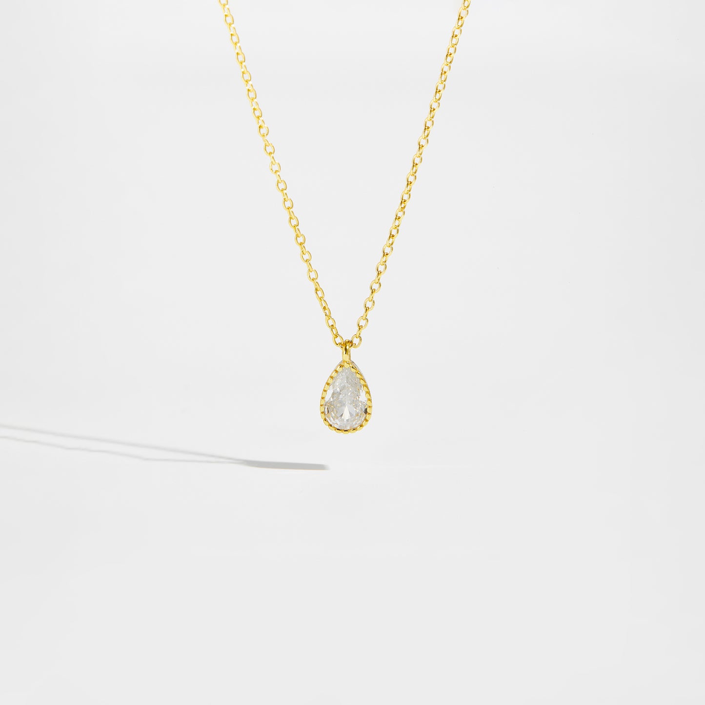 Cadens Gota Circonia Plata 925 - Oro 18k