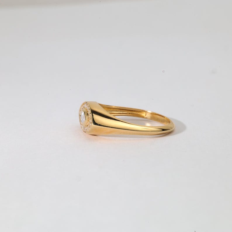 Anillo Ojo Marquise Pavé – Baño de Oro 18k