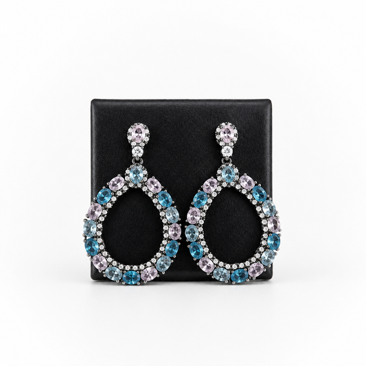 Aros Multicolor Pasteles - Rodio Negro