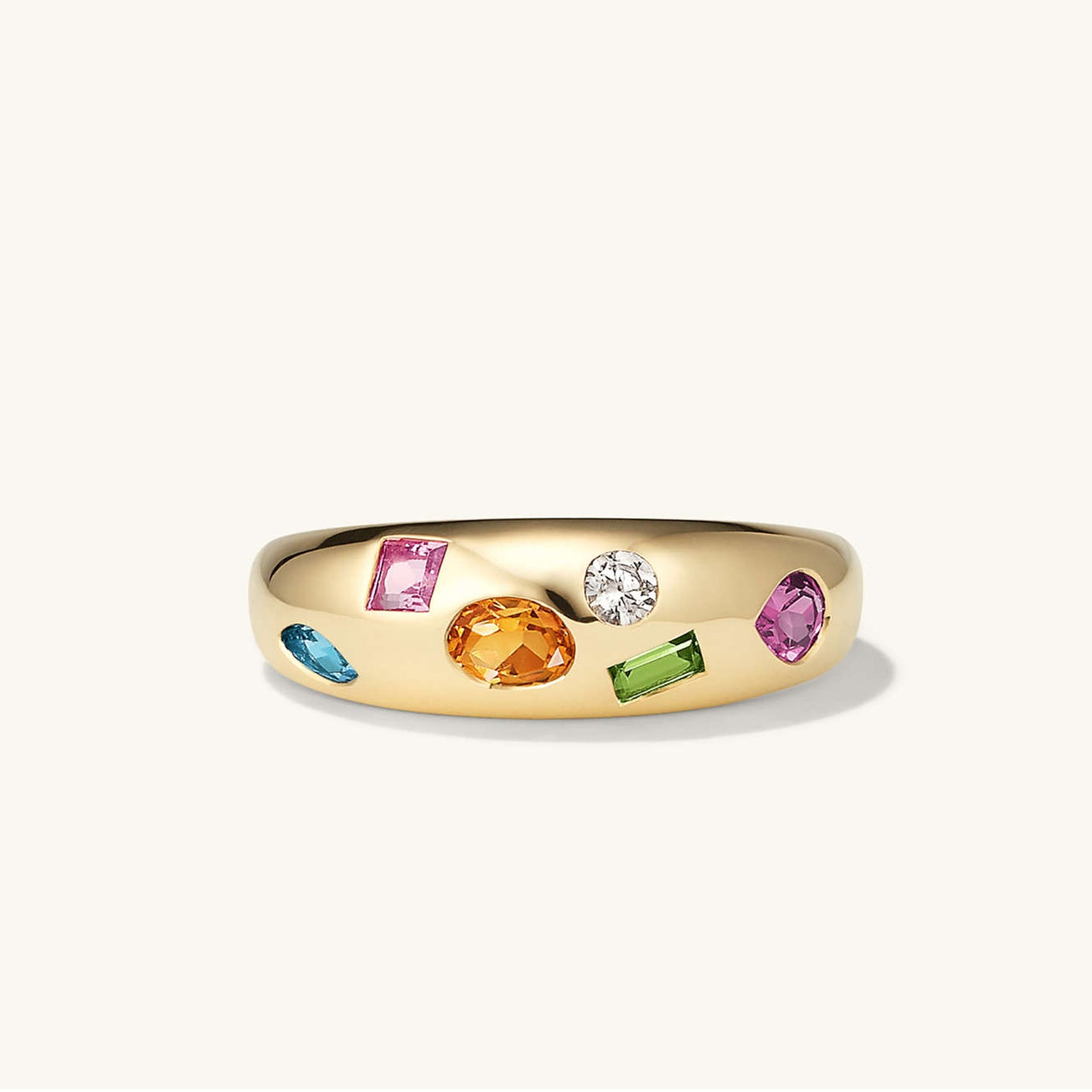 Anillo Ajustable Mix de Colores Plata 925 - Oro 18k