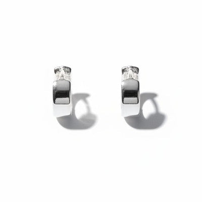Aros Huggie Mini Lisa - Baño de Plata
