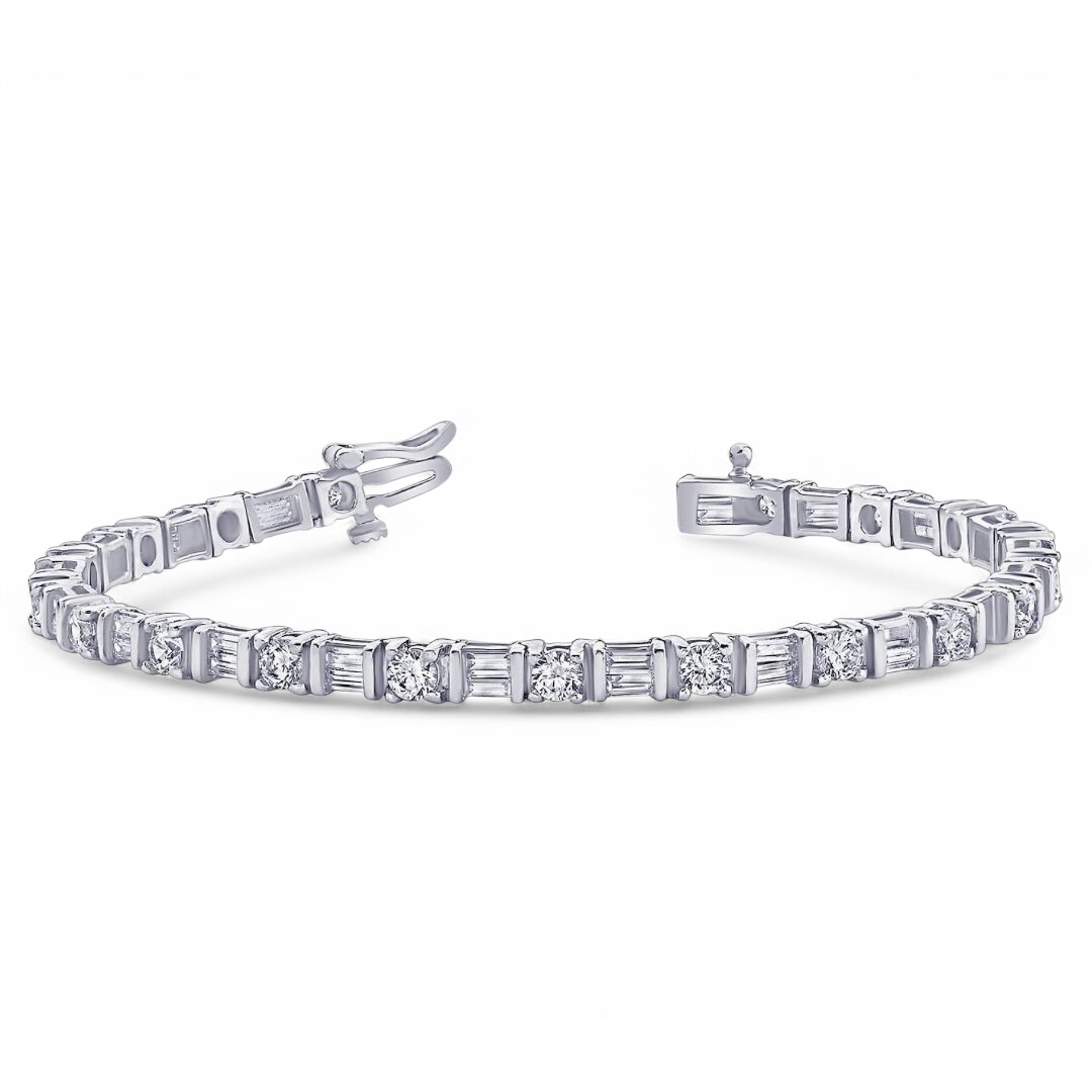 Pulsera Tennis Baguetes Plata 925