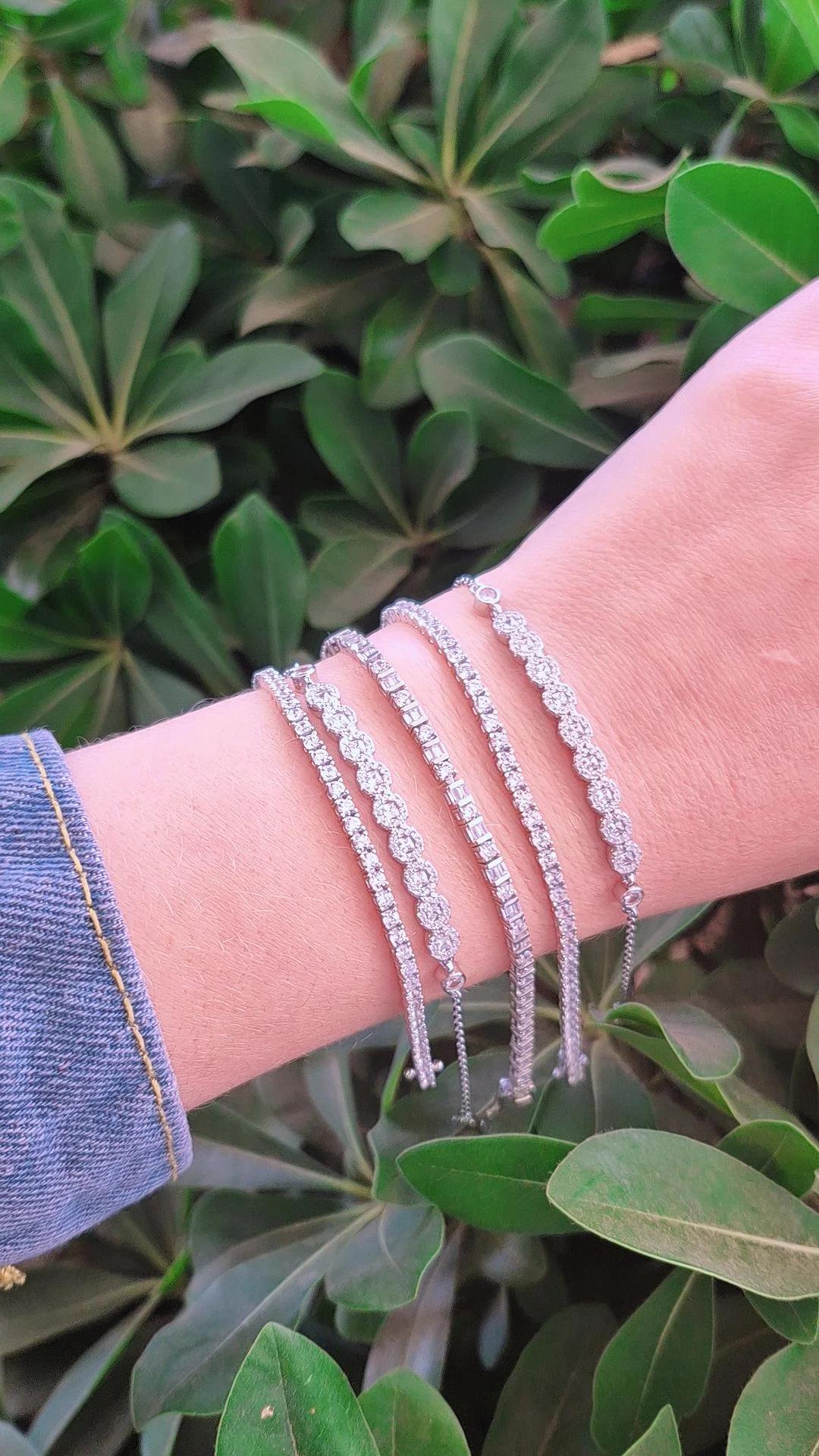 Pulsera Tennis Baguetes Plata 925