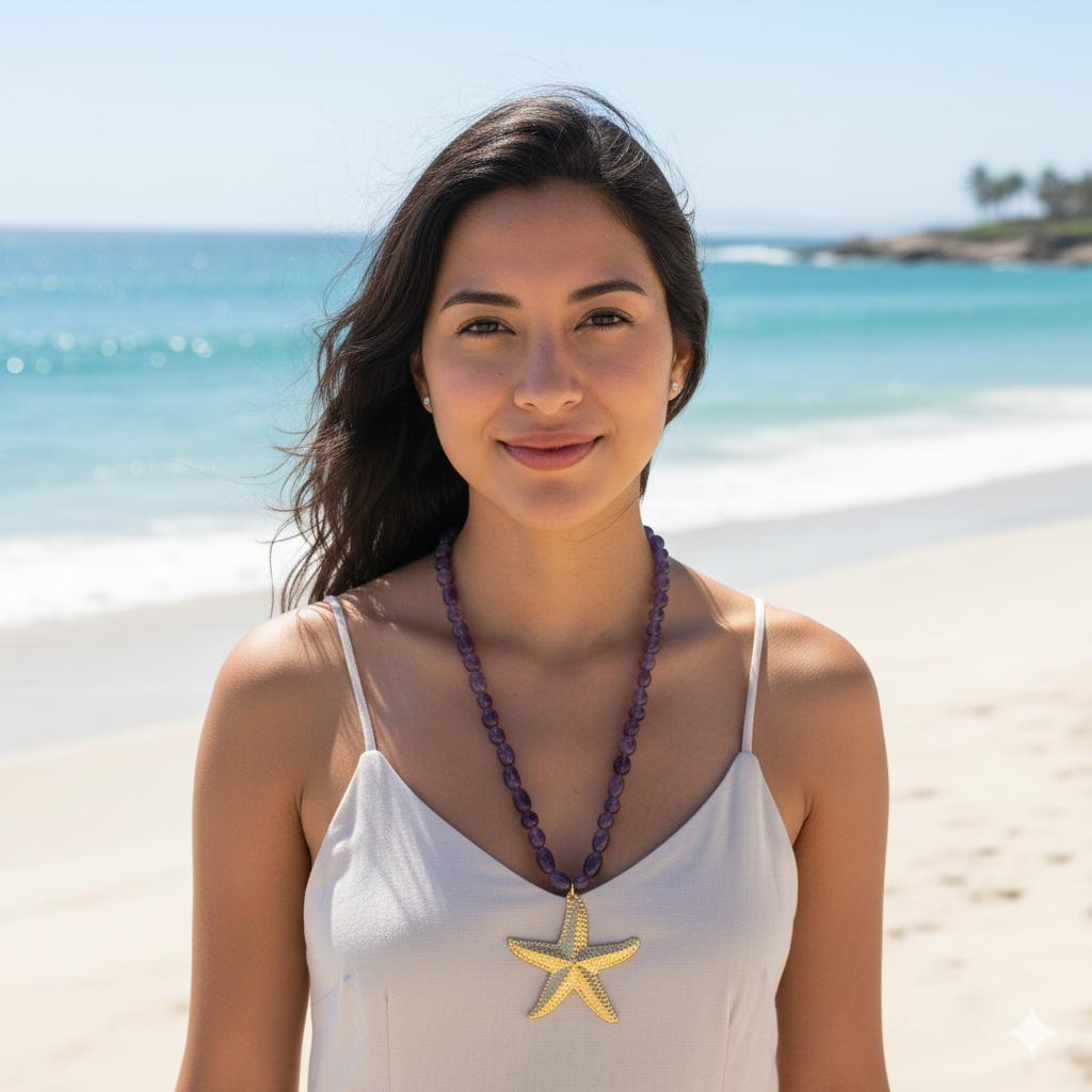 Collar Piedras Naturales - Estrella de Mar