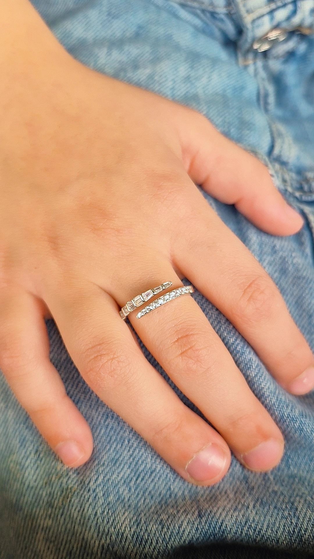 Anillo Ajustable Mix Circones Plata 925 - Rodio