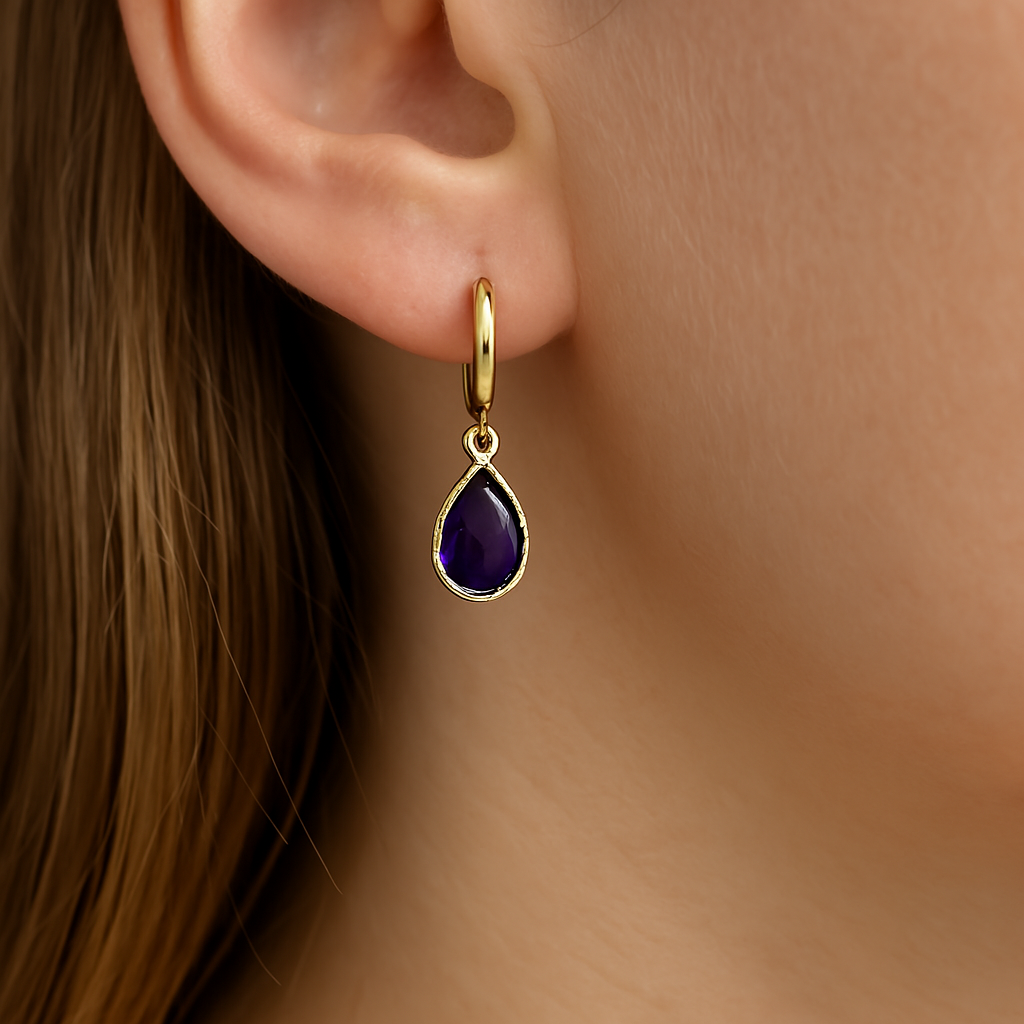 Argollas Gota Morado
