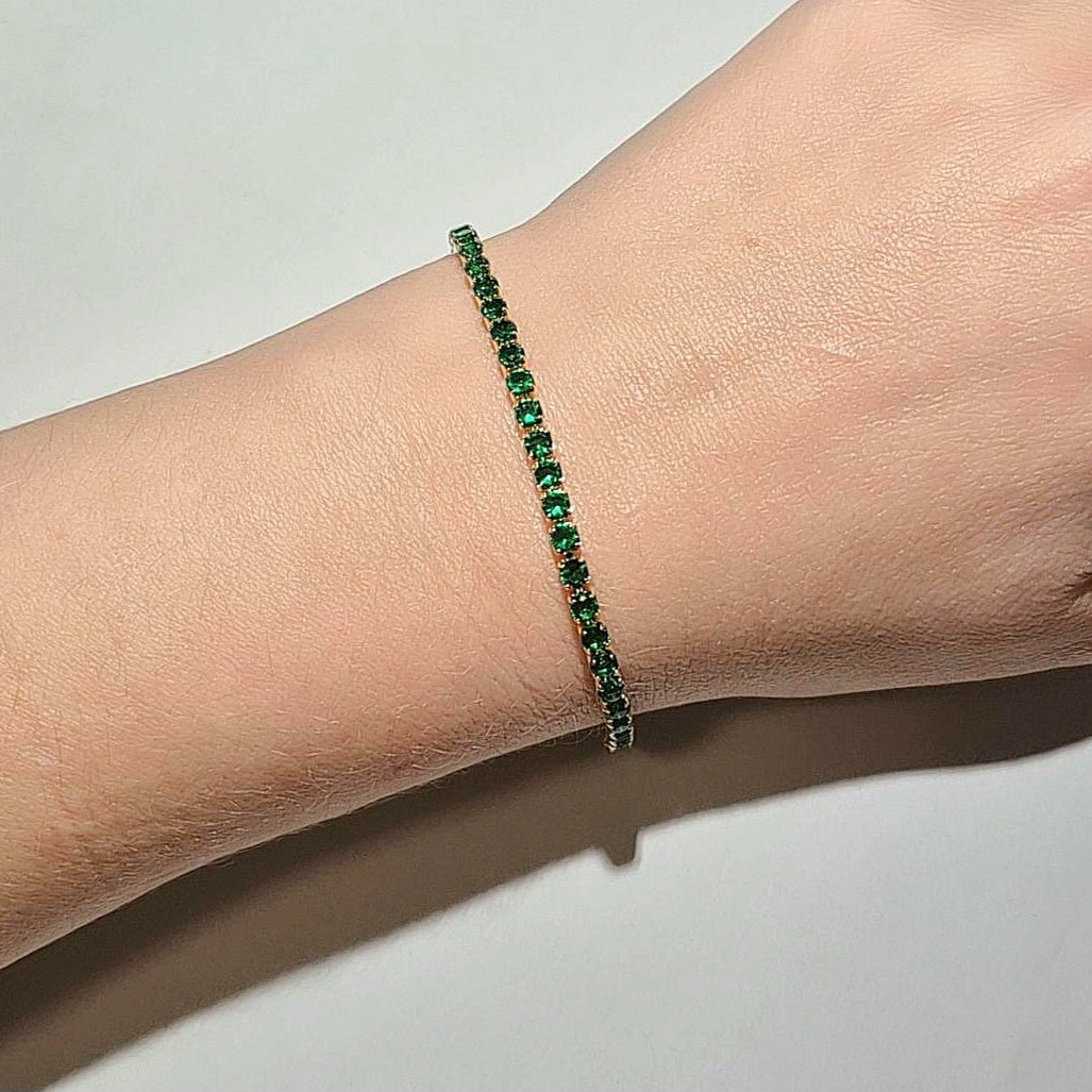 Pulsera Tennis 3mm Verde